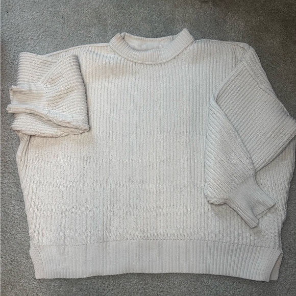 aerie Sweaters - Aerie Cream Oversized Knit Sweater